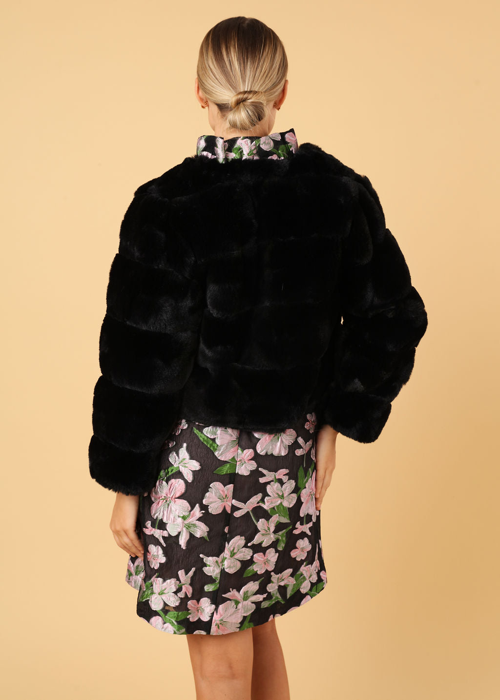 Ella Fur Jacket Black