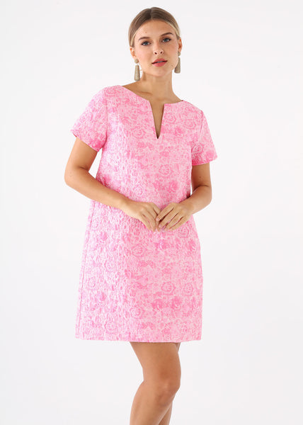 andresd bubble sleeve jacquard dress 【L】 andresd bubble sleeve jacquard dress