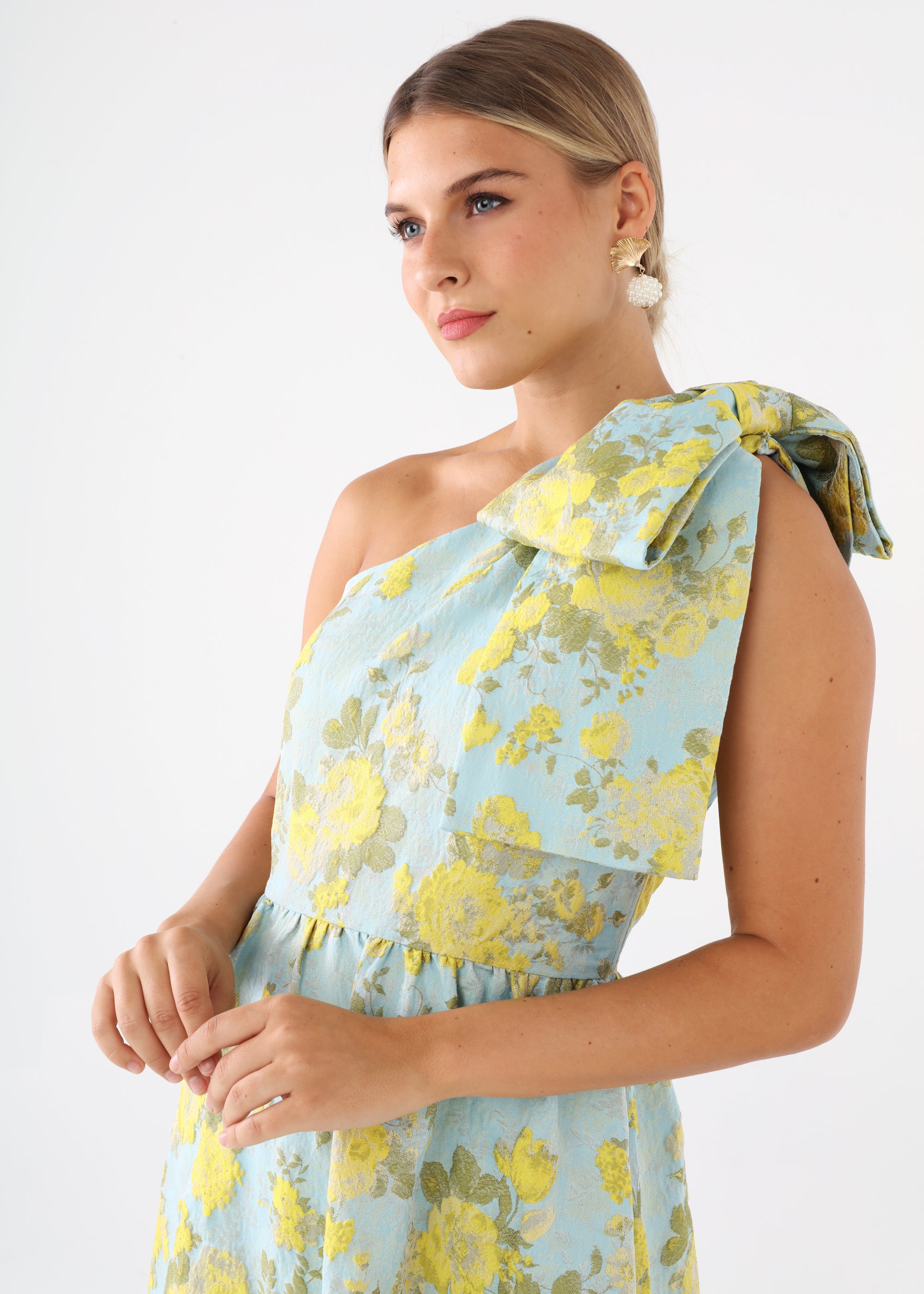 Caroline Dress Rose Garden Jacquard