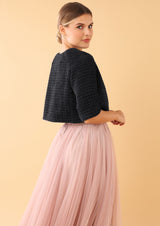 Mimi Shrug Boucle Tweed