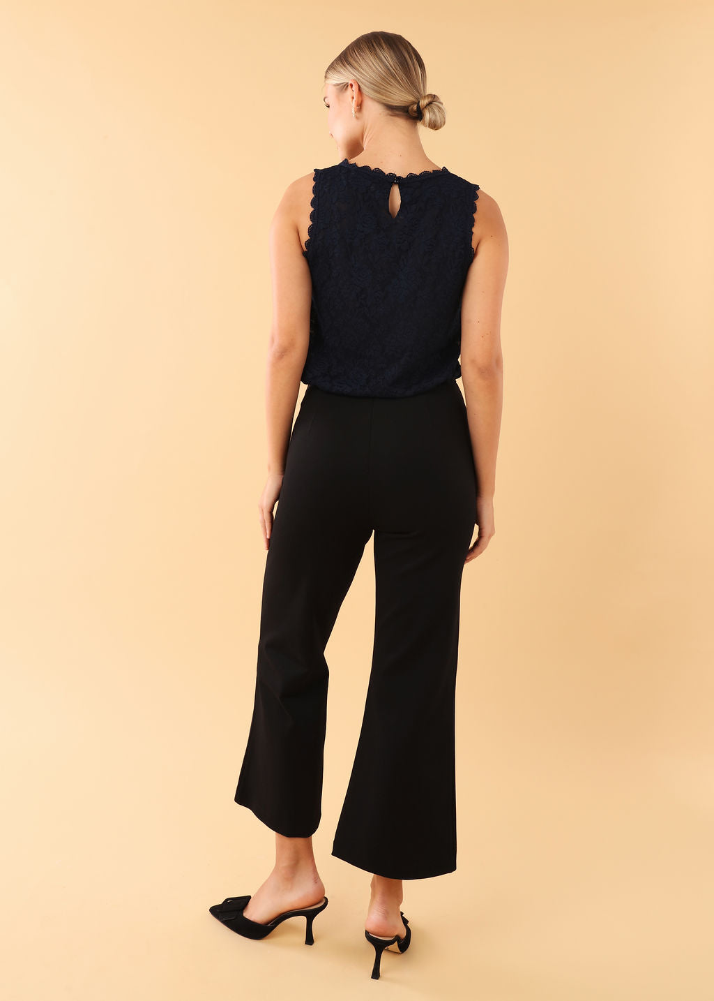 Blair Cropped Pant Black Ponte