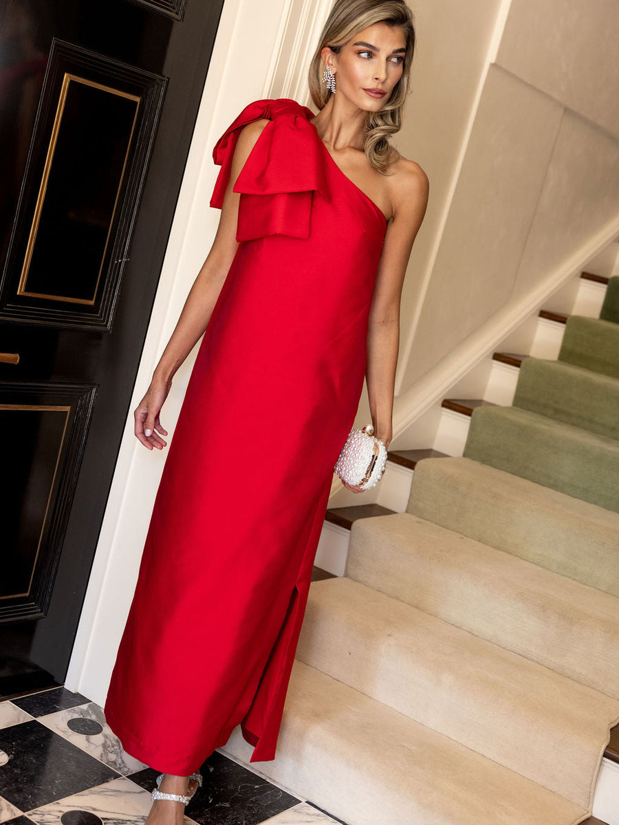 Cassie Gown Red Mikado