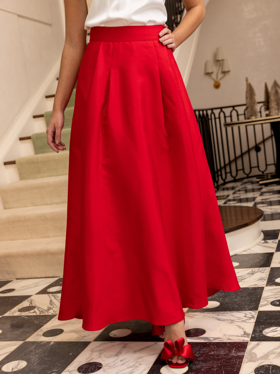 Olivia Skirt Red Mikado