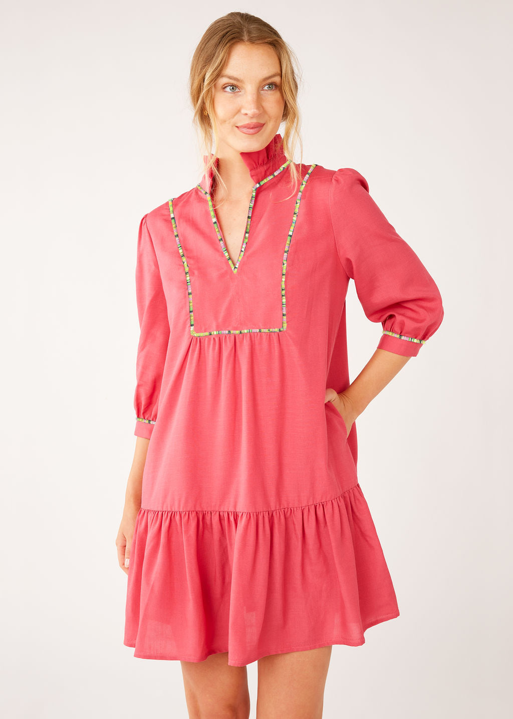 Emmerson Dress Pink Linen