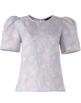 Marty Top Lilac Floral Jacquard