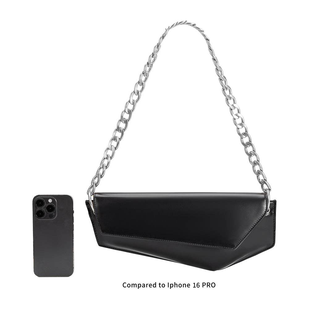 Gabrielle Black Recycled Vegan Shoulder Bag