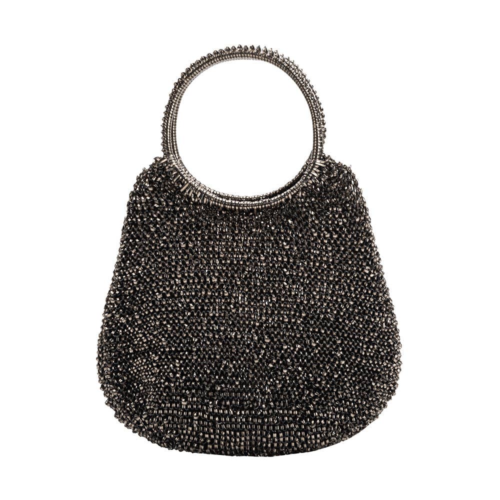 Tiffany Pewter Crochet Jelly Top Handle Bag