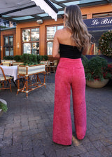 Carter Trouser Pink Boucle Tweed