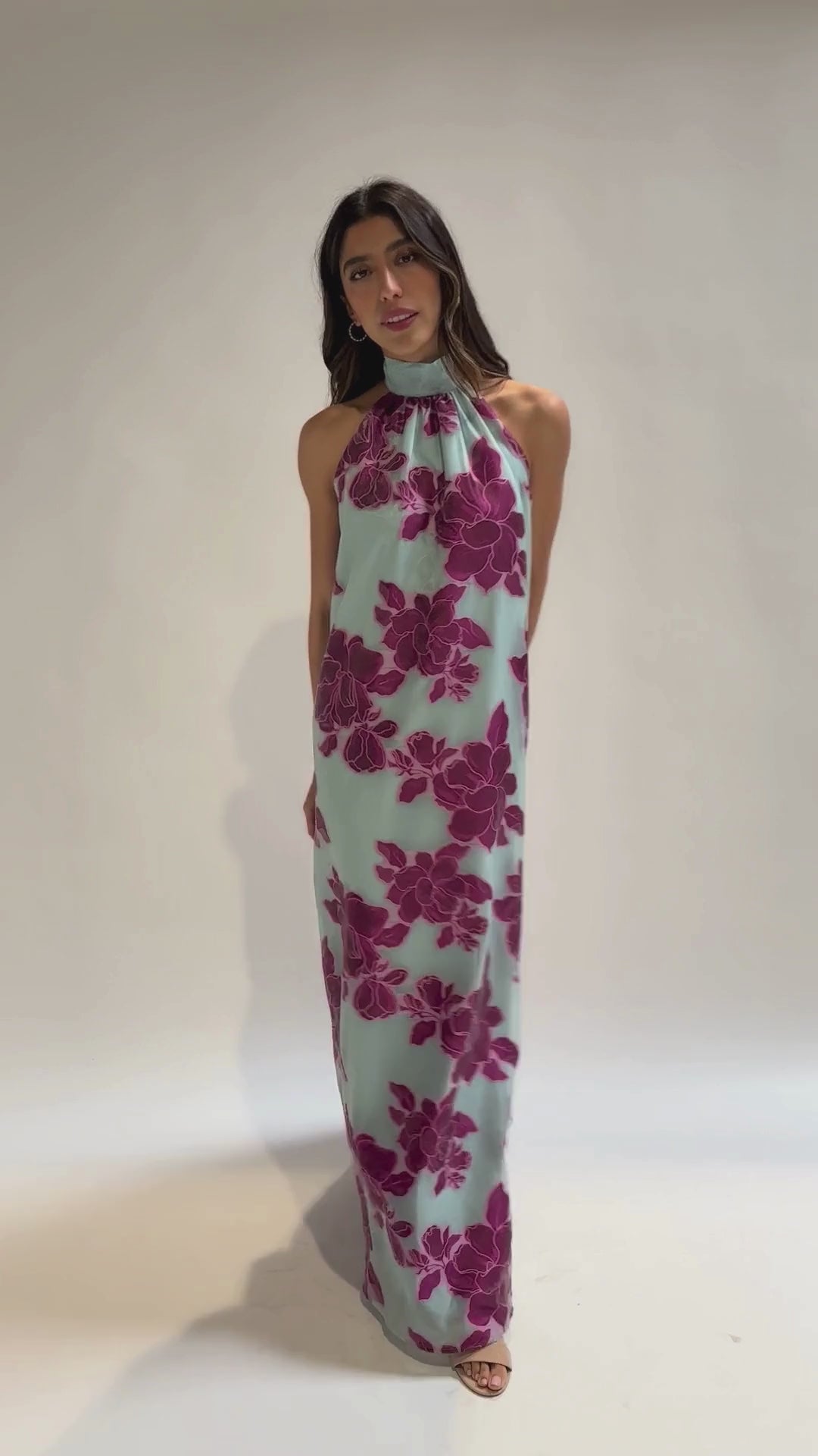 Rory Gown Berry Peony Organza