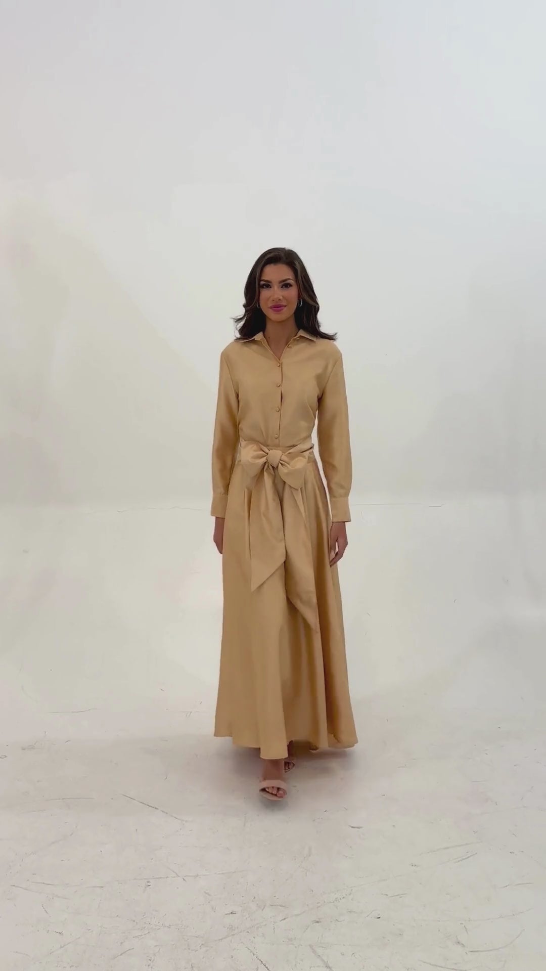 Olivia Skirt Gold Dupioni