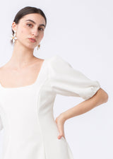 Margot Square Neck Dress White
