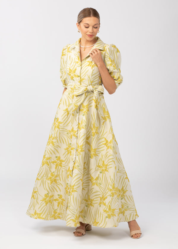 Charlotte Collared Gown Pear Blossom