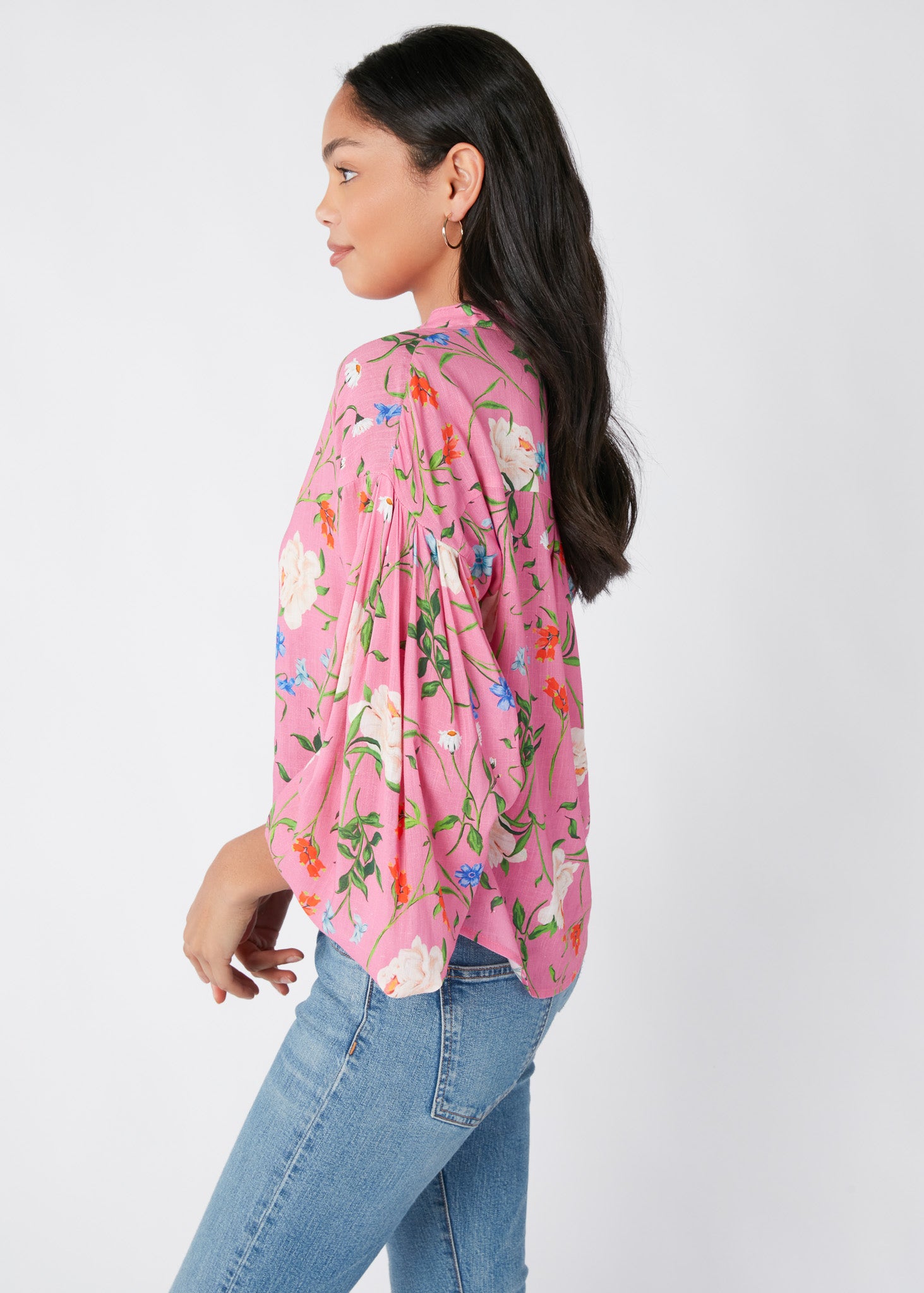 Audra Top Tossed Floral Pink