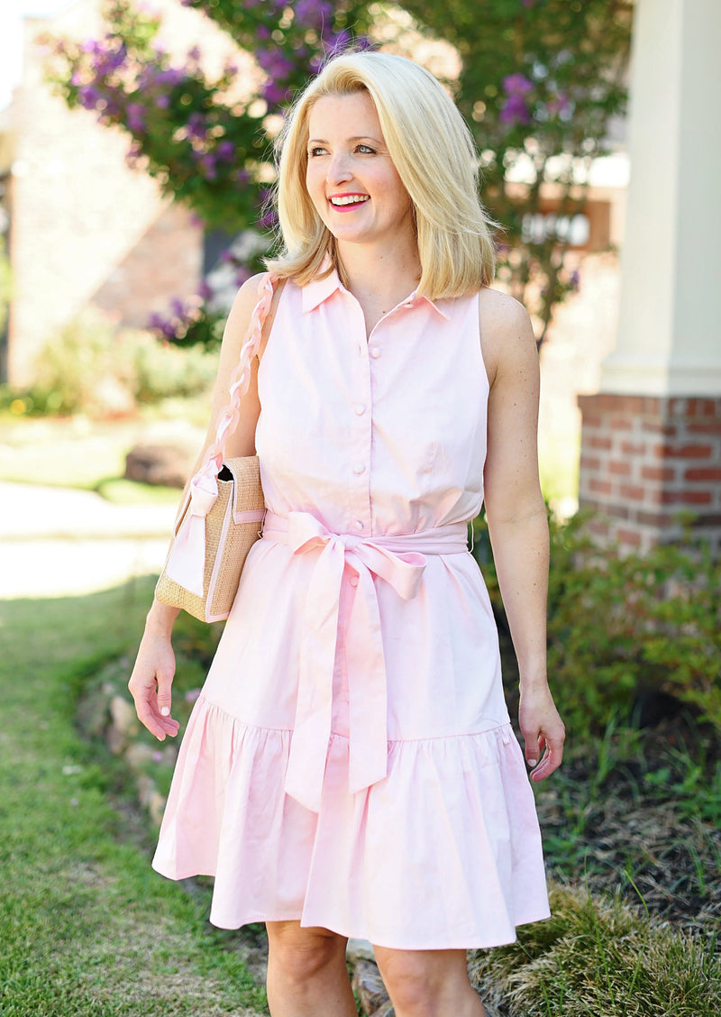 Sweet Caroline Designs - Lara Mini Dress Petal Pink