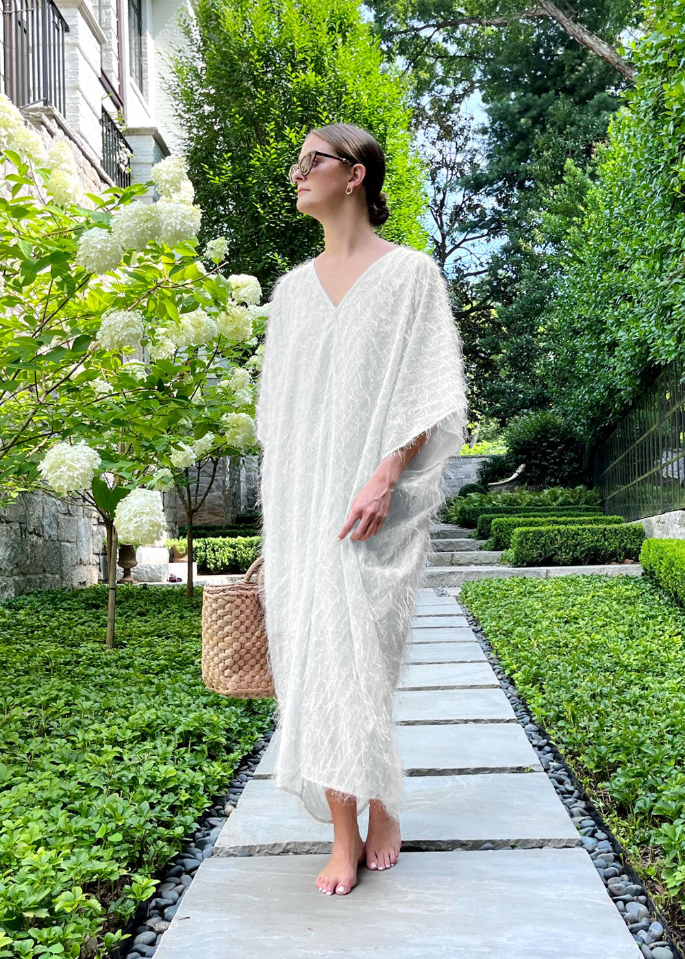 Rosemary Caftan Dress White